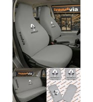 Renault (Eski) Logolu Oto Koltuk Kılıfı Ön Arka Set – Penye Universal Koltuk Koruyucu Servis Kılıfı