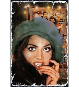 Yeşilçam Temalı Retro Ahşap Poster