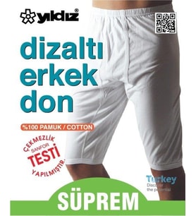 Yıldız 49 Erkek Dizaltı Don (Beyaz)