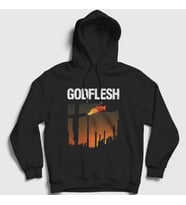 Presmono Unisex Siyah Love And Hate Godflesh Kapüşonlu Sweatshirt 436858tt