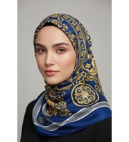Soft Pamuklu Daire Desenli Şal