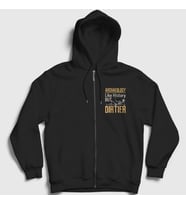 Presmono Unisex Siyah Dirtier Archeology Hediye Arkeolog Arkeoloji Fermuarlı Kapüşonlu Sweatshirt 542530tt