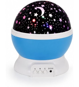 Yıldız Projeksiyon Lambası, Dönen Gece Lambası, Renkli LED Işıklı Galaksi Projektörü, Çocuk Odası ve Bebek Odası İçin Dekoratif Masa Lambası, USB ve Pil ile Çalışan Gece Işığı