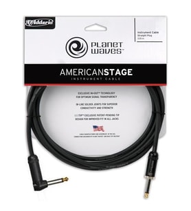 Planet Waves PWAMSGRA20 American Stage Inst Cable Ra 20 (6 Metre)  Korozyona Dayanıklı - Saf Sinyal - L Açılı