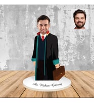 Avukatlara ve Hukukçulara Hediye - Meslek Hediyesi - Kişiye Özel Fotoğraflı Karikatür Biblo