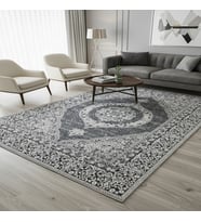 Kilim Çift Taraflı Modern Desenli Yıkanabilir Pamuklu Dokuma 1. Kalite Savan 2x3 Metre Gri