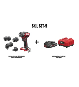 SKIL Set-9 (SKIL COMPACT 3076CA AKÜLÜ 4xBAŞLIKLI DARBELİ MATKAP VİDALAMA+2,0Ah Li+2.4A ŞARJ CİHAZI)