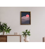 BK Home Doğal Masif Ahşap Çerçeveli Tablo 45x65cm-73