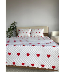 Kalpli Tek Kişilik 2 Parça Yatak Örtüsü Seti - 160x240 cm - Pvc Çantalı (Çok Renkli)