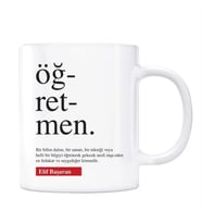 Öğretmenler Gününe Özel İsimli Kupa Bardak - Öğretmen
