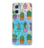 PrintiFy Oppo A96  ile Uyumlu 1mm Slim Fit Water Color 4 Baskılı Şeffaf  Kılıf