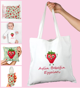 eJOYA Bebeklere Özel Çantasında Kişiye Özel Battaniye Zıbın Biberon Ve Yastık Bebek Hediye Seti 109945 (Pembe)
