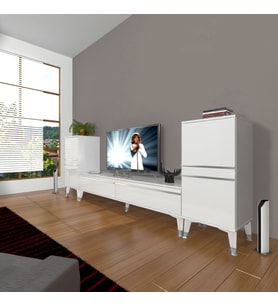 Decoraktiv Eko ON2 Mdf Std Silver Tv Ünitesi Tv Sehpası (Beyaz)