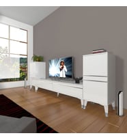 Decoraktiv Eko ON2 Mdf Std Silver Tv Ünitesi Tv Sehpası (Beyaz)