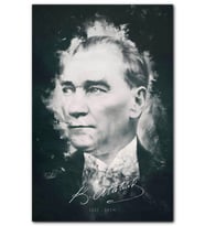 Cakatablo Mustafa Kemal Atatürk Portresi Ve İmzası Görseli MDF Tablo