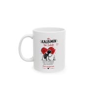 Kalbimin Tek Sahibi Yazılı Romantik Çift Porselen Kahve Kupası 330 ml KF22052612