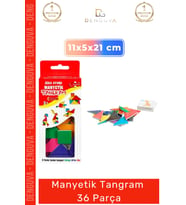 #Tangram Eğitici Zeka Oyunu Gelişim Destekli Renkli Mıknatıslı Kartlı Manyetik Tangram 36 Parça