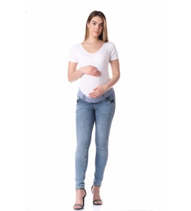 Hamile Skinny Jeans Açık Mavi