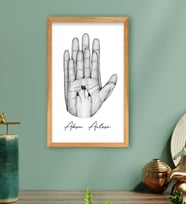 BK Gift Kişiye Özel İsimli Siyah Beyaz Aile ve Pati Tasarımlı Ahşap Çerçeveli Tablo-1 40x25cm, Ev Dekorasyonu, Arkadaşa Hediye