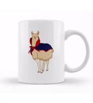 Cute Vampire Llama Halloween Funny Vampire Llama Kupa Bardak Porselen