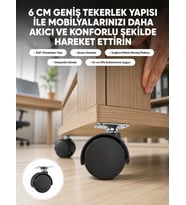 Northcity 6 cm Kilitsiz Tekerlek Ayak - Mobilya Hareketliliği ve Zemin Koruması