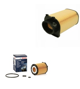 Bosch Filtre Bakım Seti Mercedes C200 W205 2015-2020 Benzinli 184 Beygir Hava + Yağ filtre
