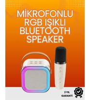Mey İthalat® Yüksek Performanslı Kablosuz Karaoke Hoparlör