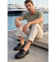 Elit SLDEX01C Erkek Hakiki Deri Casual Ayakkabı Siyah