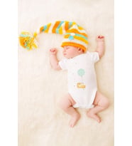 Unisex Bebek Uçan Puset Baskılı Body Zıbın