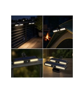 2'li Mandallı LED Solar Lamba - 36 LED - Hareket Sensörlü - 3 Modlu