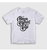 Presmono Unisex Çocuk Beyaz Logo The Allman Brothers Band T-Shirt 465929tt (Beyaz)