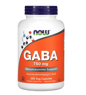 NOW SPORTS GA.BA 750 mg 200 Veg Capsul. USA.