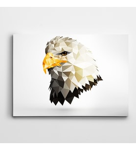 Kartal Low Poly Kanvas Tablo