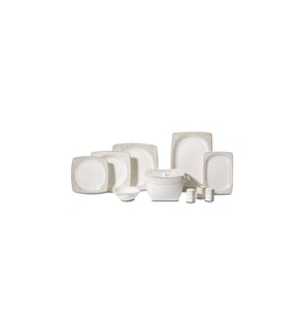 Korkmaz Bone Selection 60 Parça A8444 Kare Yemek Takımı