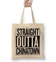Straight Outta Chinatown Bez Çanta Uzun Saplı