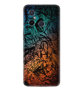 Xiaomi Redmi 12C Kılıf Silikon Desen Özel Seri İşaretler Tuval 1716