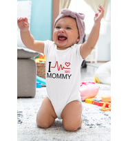I Love Mammy 120 Desenli Kısa Kol Unisex Body