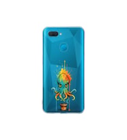 Oppo A12 ile uyumlu Splash ahtapot tasarımlı şeffaf silikon kılıf