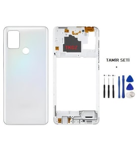 Samsung Galaxy A21S - SM-A217F FULL Kasa Arka Kapak Takım BEYAZ - TAMİR SETİ