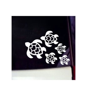 Kaplumbağa Tasarım Oto Sticker Set Siyah 20*5 Cm