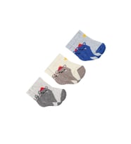 Erkek Bebe Havlu Üçlü Set 1 Ay,6 Ay Çorap (Karışık)