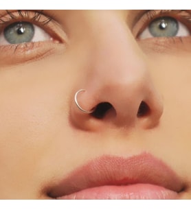 Cerrahi Çelik 10 mm Silver Renk Çelik Halka Burun Pİercing Halka Hızma