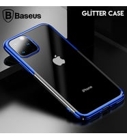 Baseus Glitter Case İPhone 11 Pro 5.8 2019 Şeffaf Lüx Silikon Kılıf (Mavi)