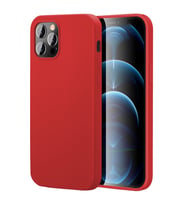 Apple iPhone 13 Pro Max 6.7'' İnce Mat Silikon Kılıf Kırmızı