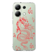 Xiaomi Redmi Note 13 Ejderha Desenli Şeffaf Telefon Kılıfı