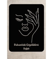 Lucenda Led Işıklı Kişiselleştirilebilir Kadın Temalı Tablo Biana Dekoratif Gece Lambası (Sarı)
