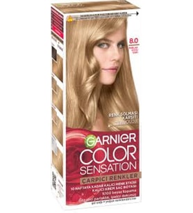 Garnier Color Sensation Çarpıcı Renkler 8.0 Parlak Koyu Sarı Saç Boyası