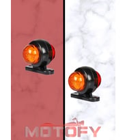 MİNİ LED TAKOZ LED LAMBA TURUNCU KIRMIZI (2 ADET)