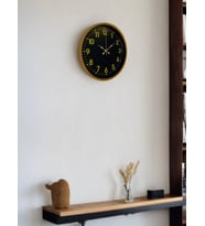 36 Cm Kahverengi Gold Rakamlı Duvar Saati (Standart)
