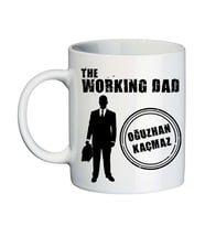 Babalar Günü Hediyesi Working Dad İsimli Kişiye Özel Kupa Bardak